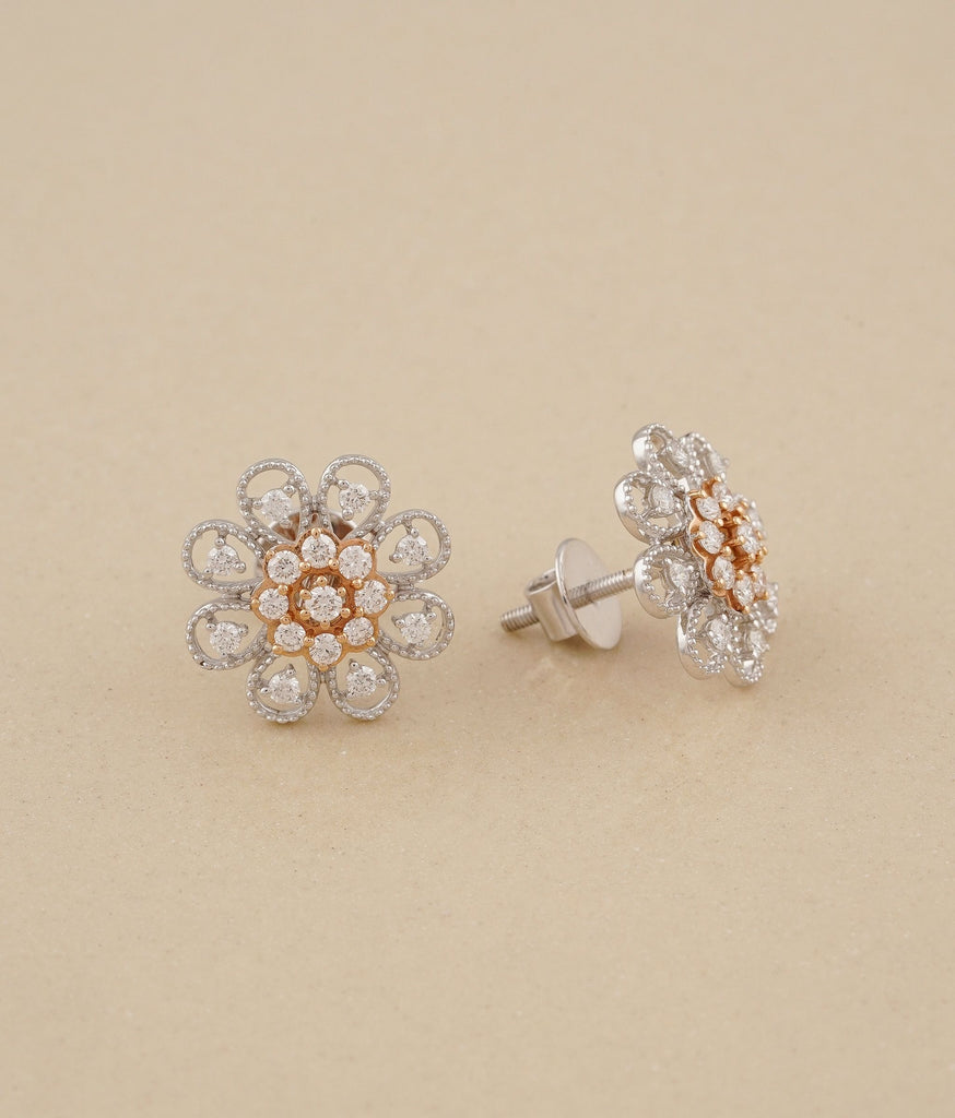 Flury White Gold & Diamond Earrings