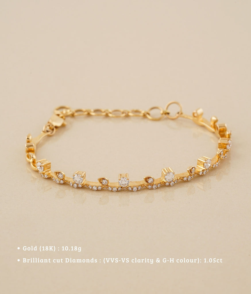 Gul 18K Gold Diamond Bracelet