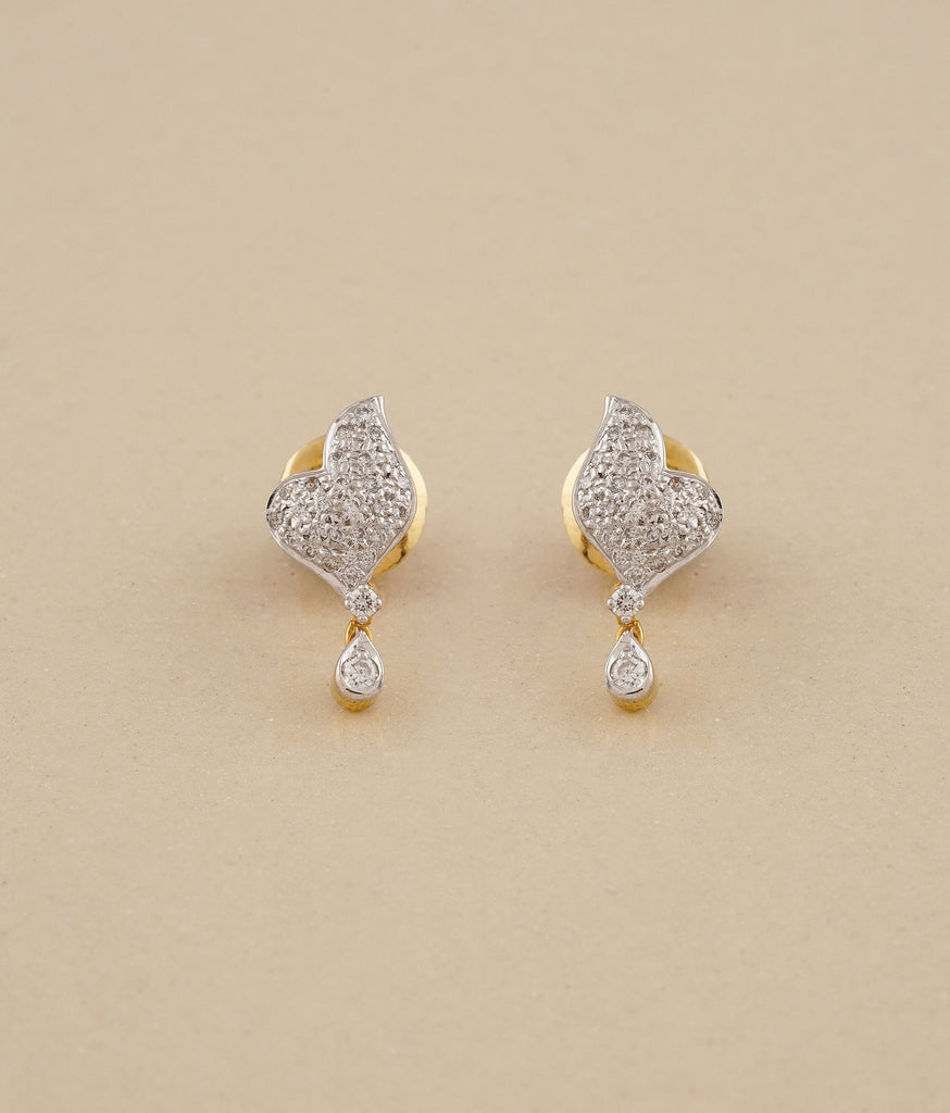 Hearts Gold & Diamond Earrings