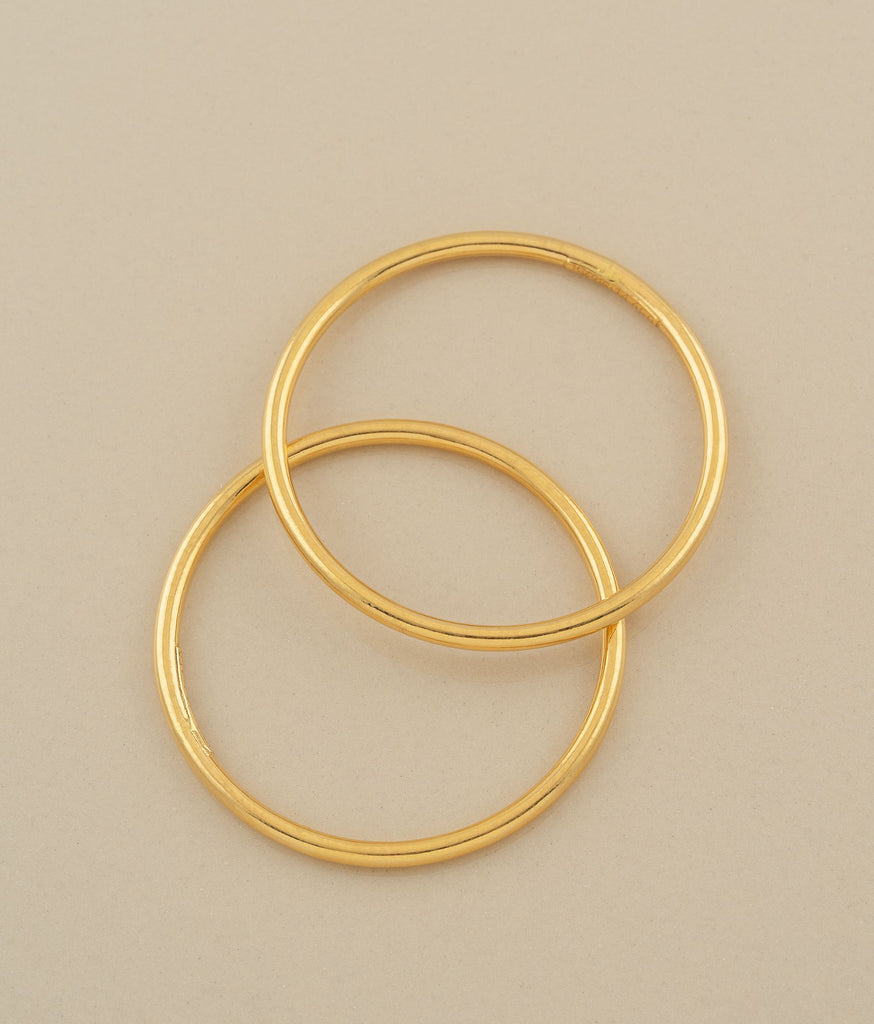 Ivy Plain 22k Gold Bangles 