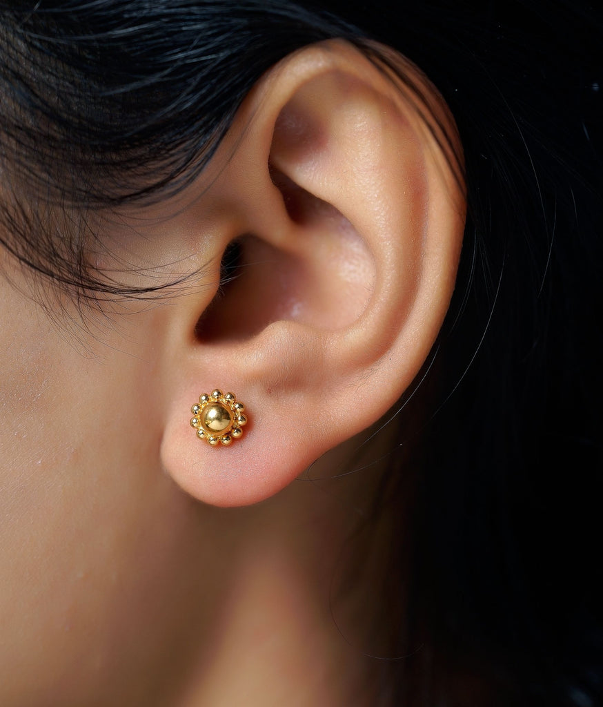 Kavya Gold Studs (Small)