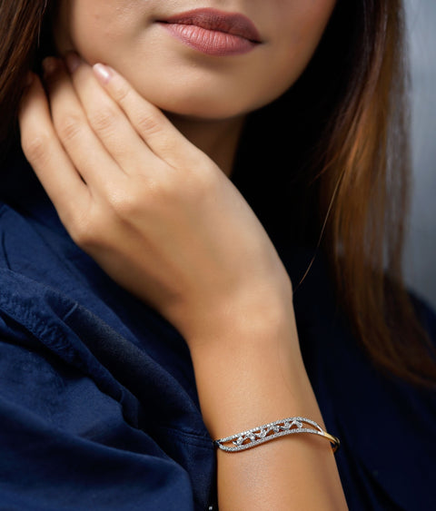 Diamond Bangle 18k Rose Gold - Bracelets Jewelry Collections