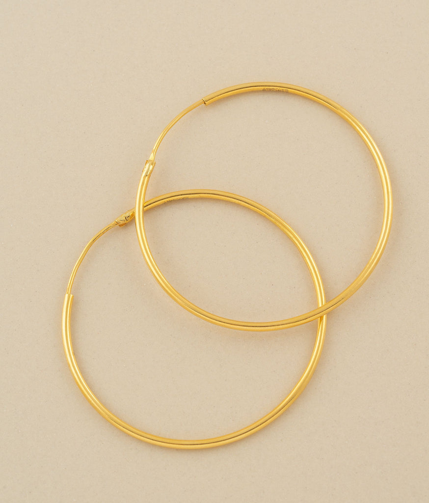 Laila Gold Hoops (Large) R Narayan Jewellers R Narayan Jewellers