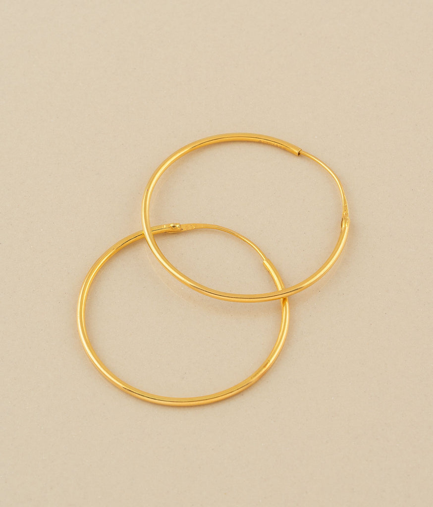 Fashionable Gold Plated Twist Design Bali Hoop Earring For Women or Girls