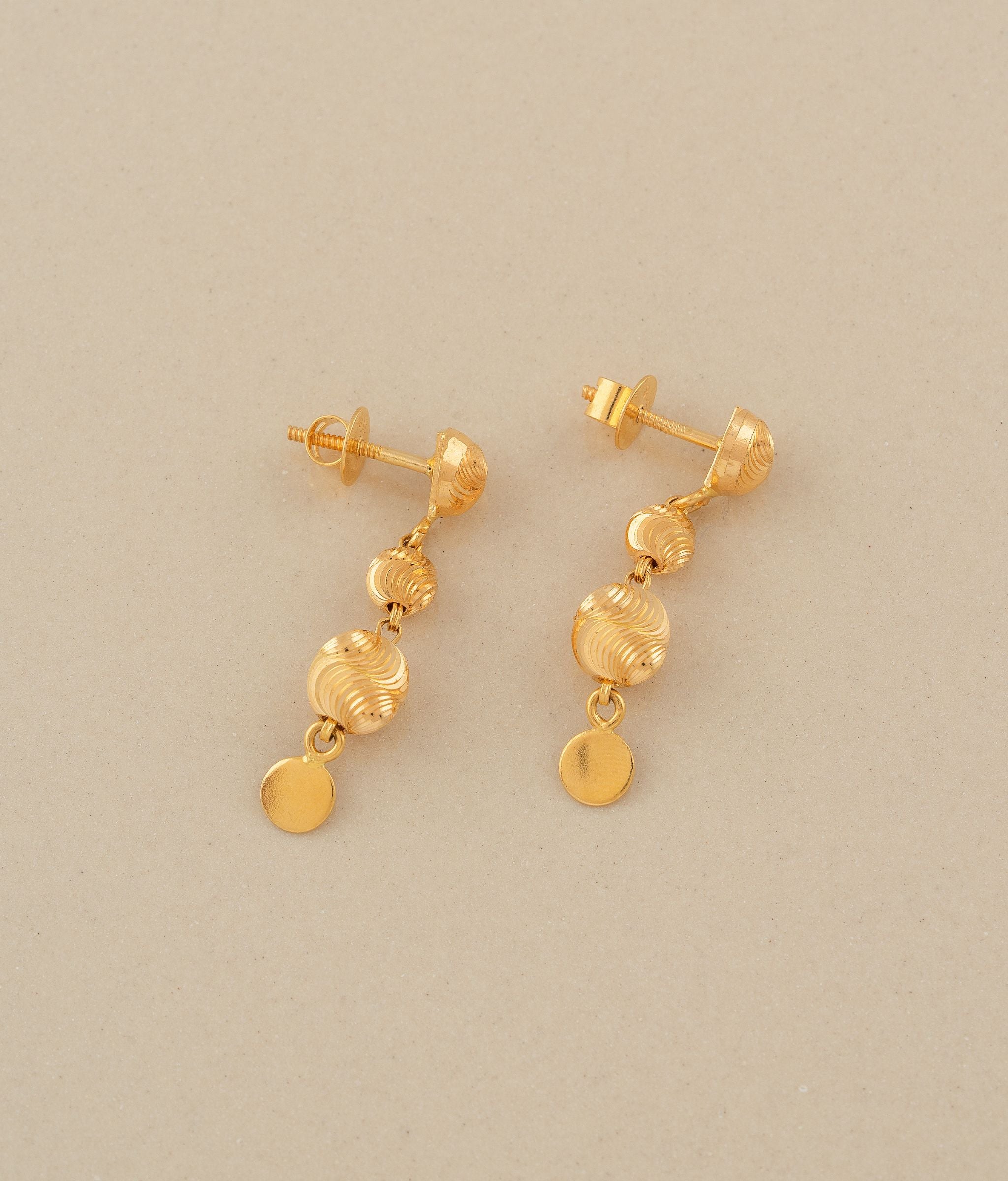 Mira Gold Droplet Earrings - Small