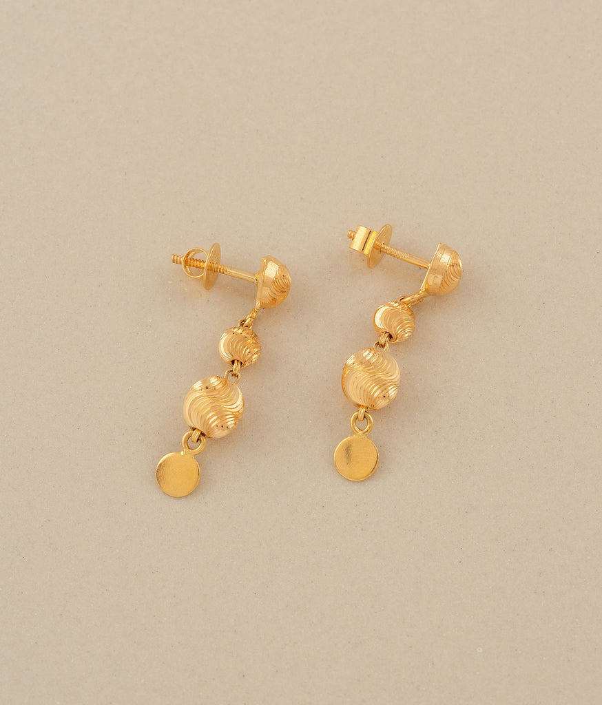 Mira Gold Droplet Earrings - Small