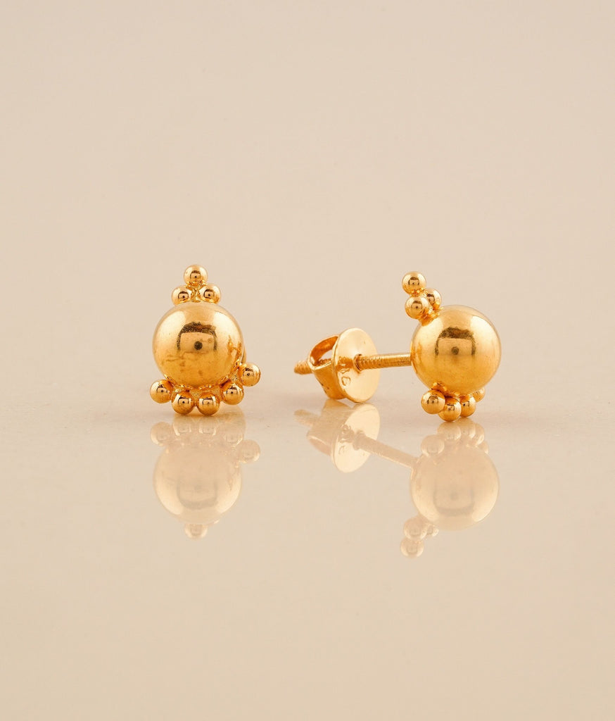 Nira 22k Gold Stud Earrings