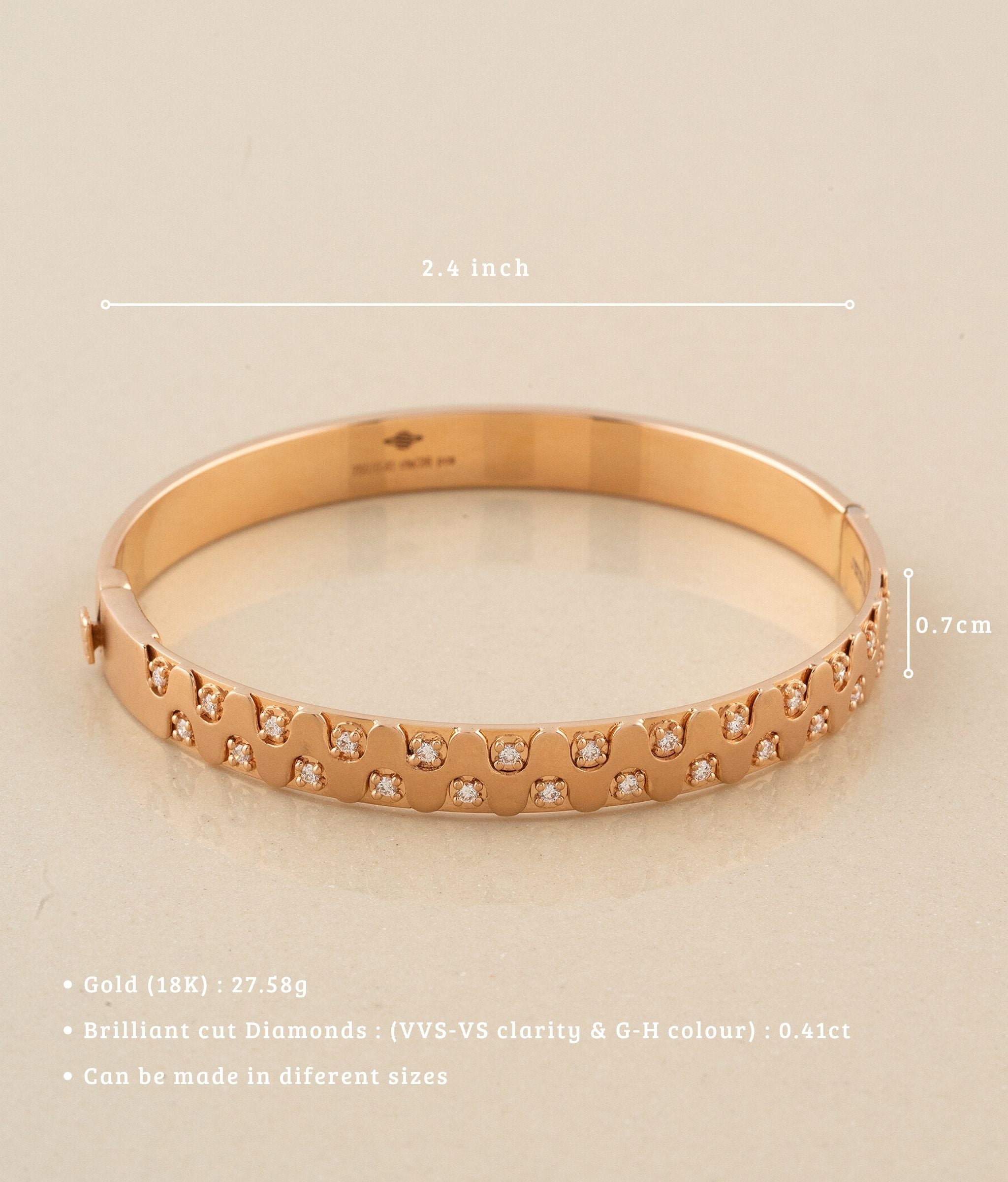 Nora 18K Gold Diamond Bangle