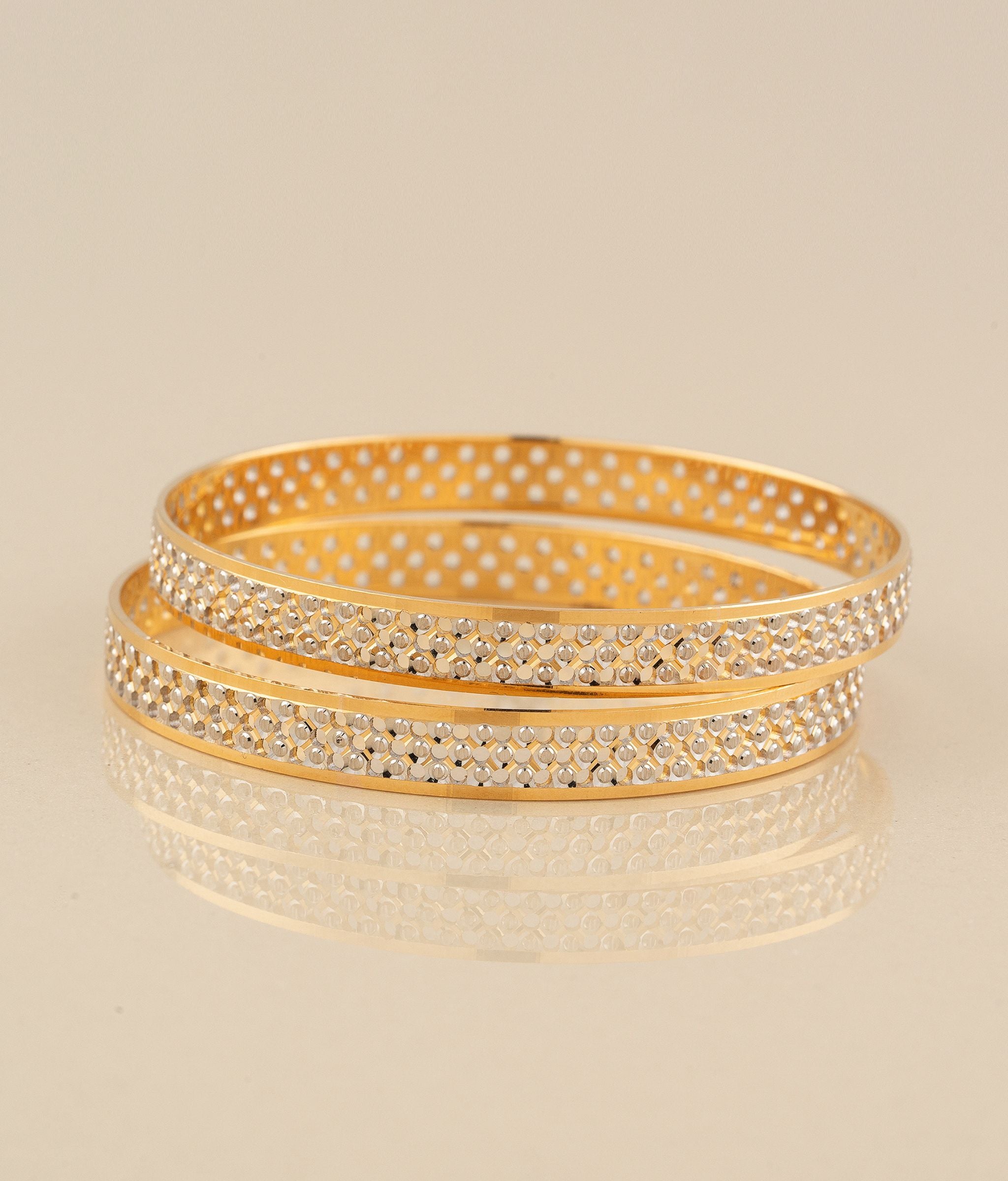 Palak Gold Bangles Set Of 2