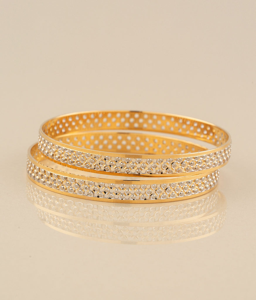 Palak Gold Bangles Set Of 2