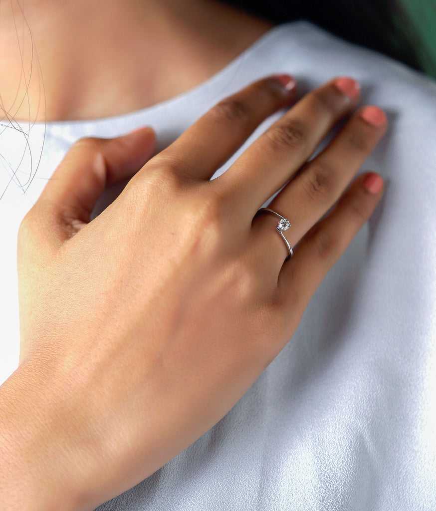 Petal White Gold & Diamond Ring