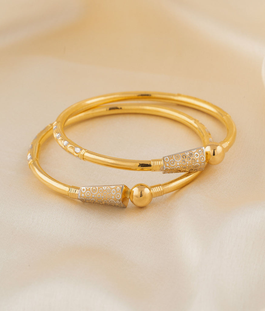 Prarthna Gold Bangles Set Of 2