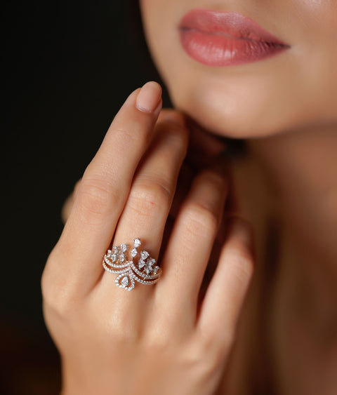 Princess Crown Ring | Gold ring designs, Fashion rings, Women rings