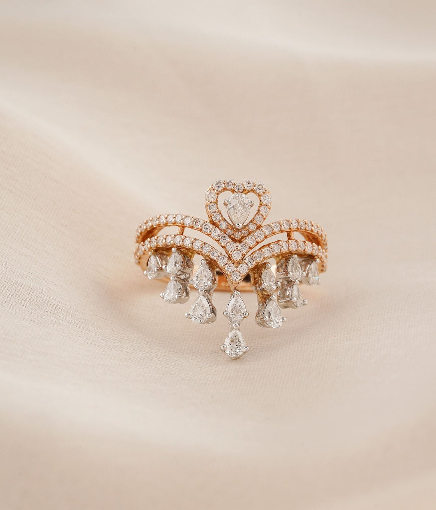 Queen's Crown Gold & Diamond Ring