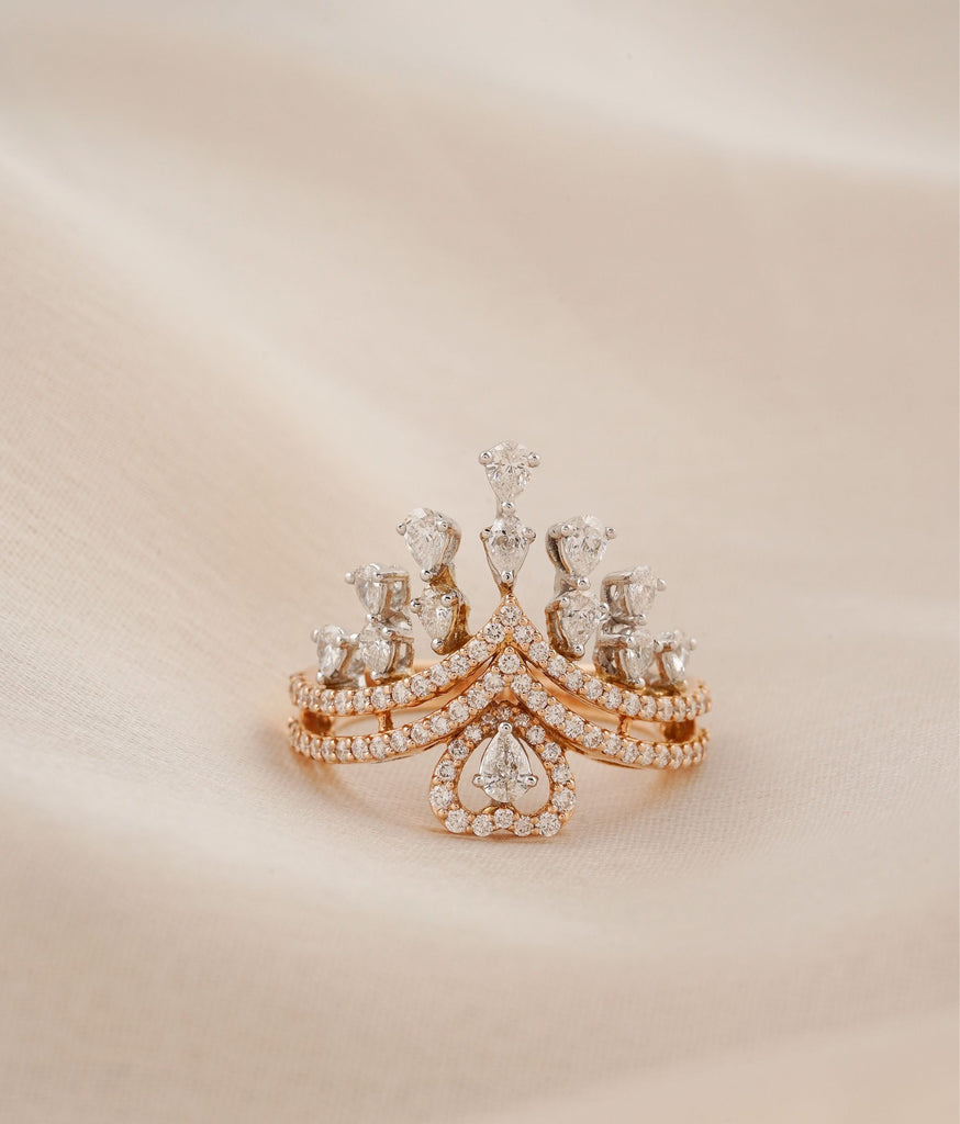 Queen's Crown Gold & Diamond Ring