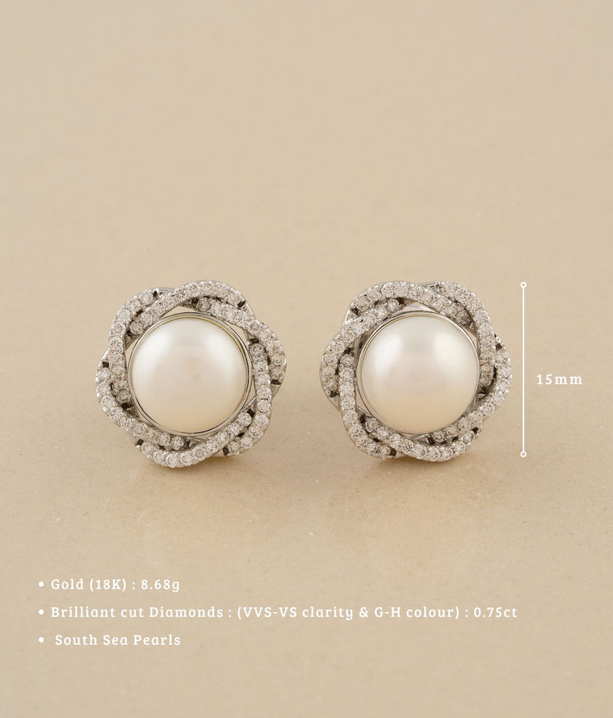 18k Gold Quito Diamond Stud Earrings