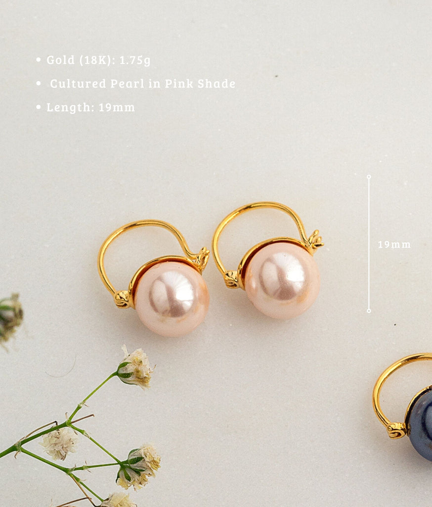 Rosette Pearl Earrings