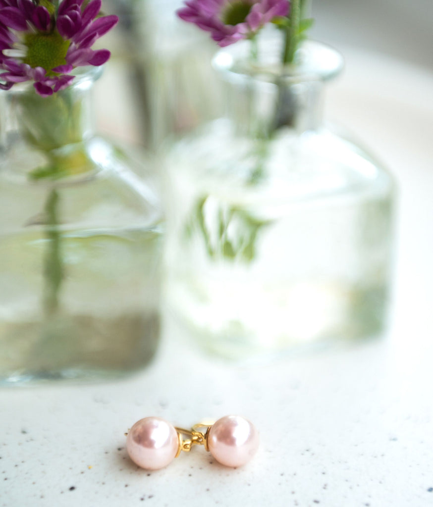 Rosette Pearl Earrings