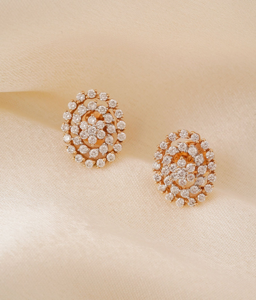 Sara Gold & Diamond Earrings - R Narayan Jewellers | R Narayan Jewellers
