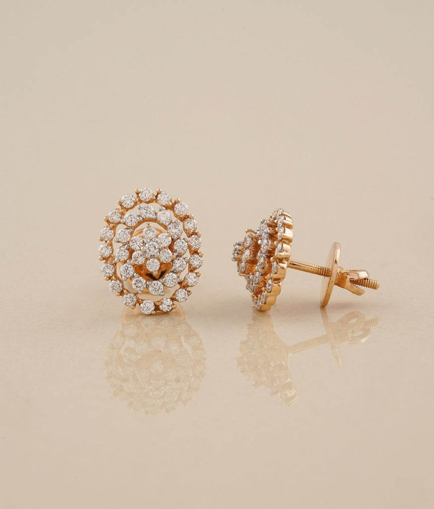 Rose Gold Diamond Earrings