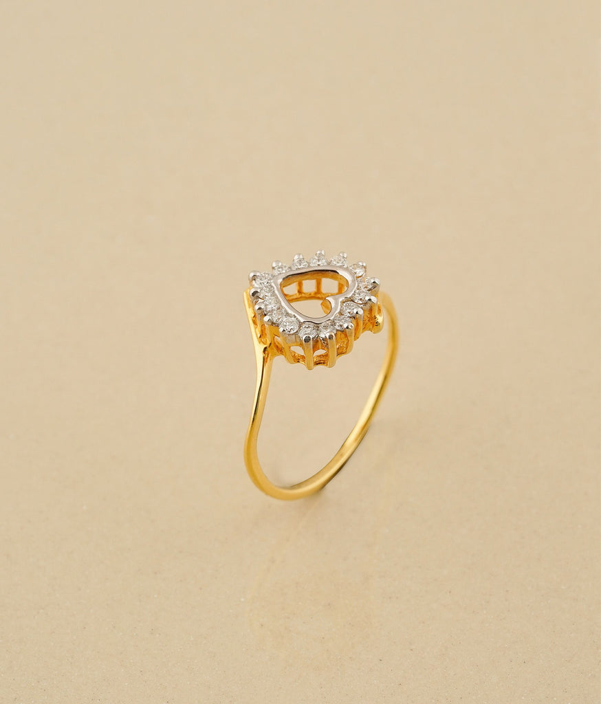 Shape Of My Heart Gold & Diamond Ring