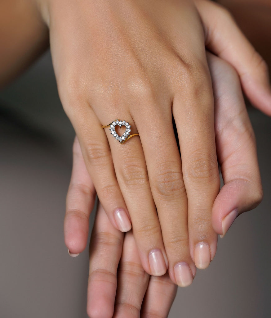 Shape Of My Heart Gold & Diamond Ring