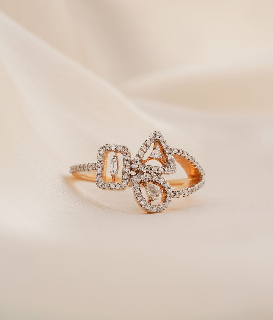 Shapes 18k Gold & Diamond Ring