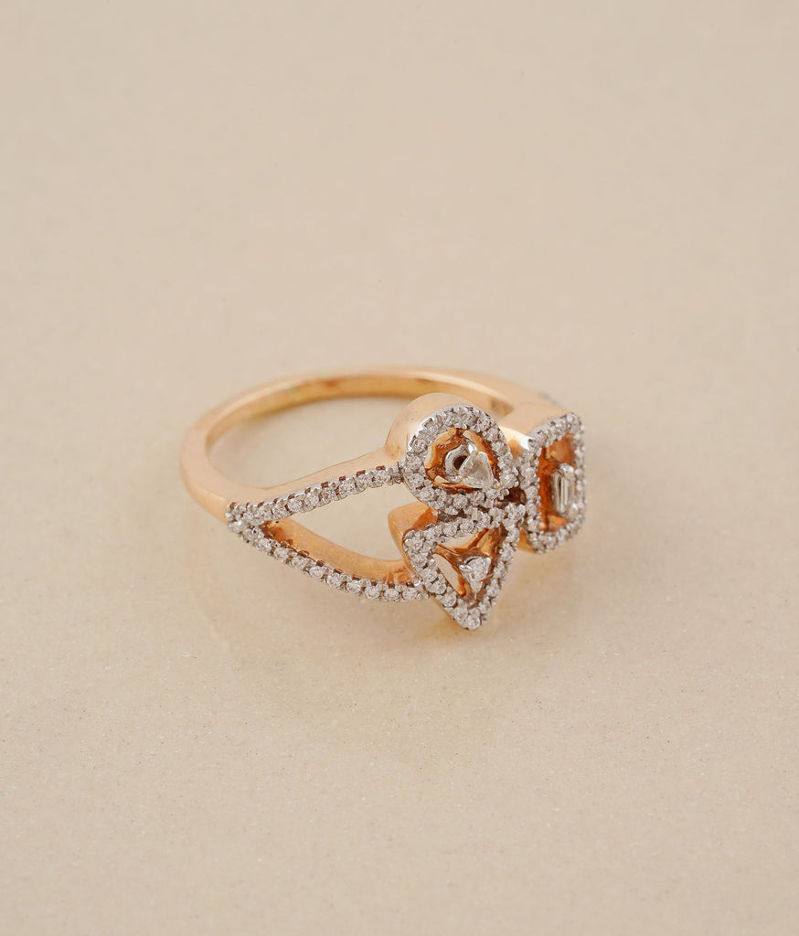 Shapes 18k Gold & Diamond Ring