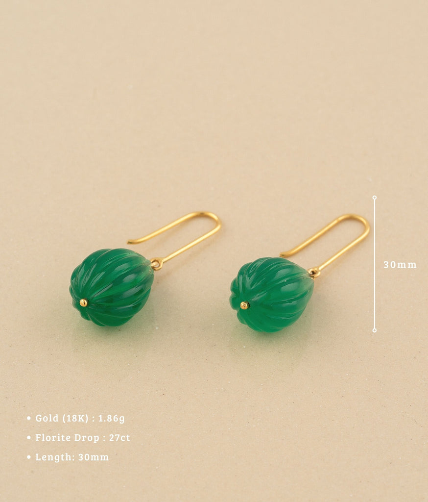 18k Gold Spring Drops Earrings