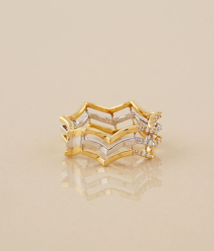 Starburst Gold & Diamond Ring
