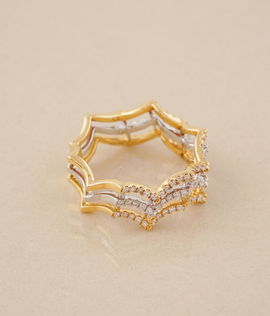 Starburst Gold & Diamond Ring