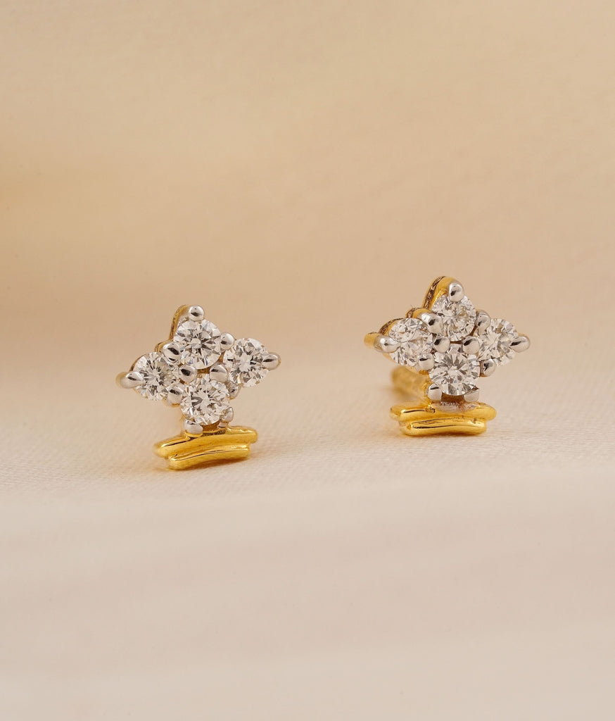 Starlit Gold & Diamond Earrings