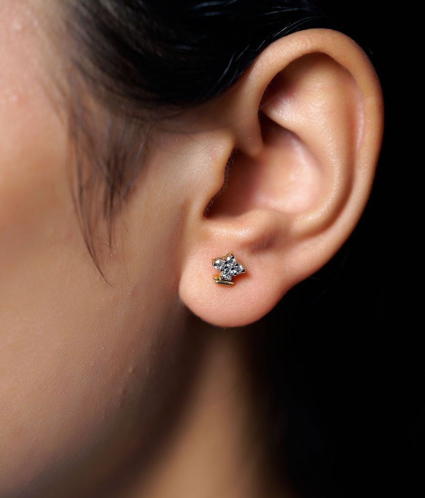 Starlit Gold & Diamond Earrings