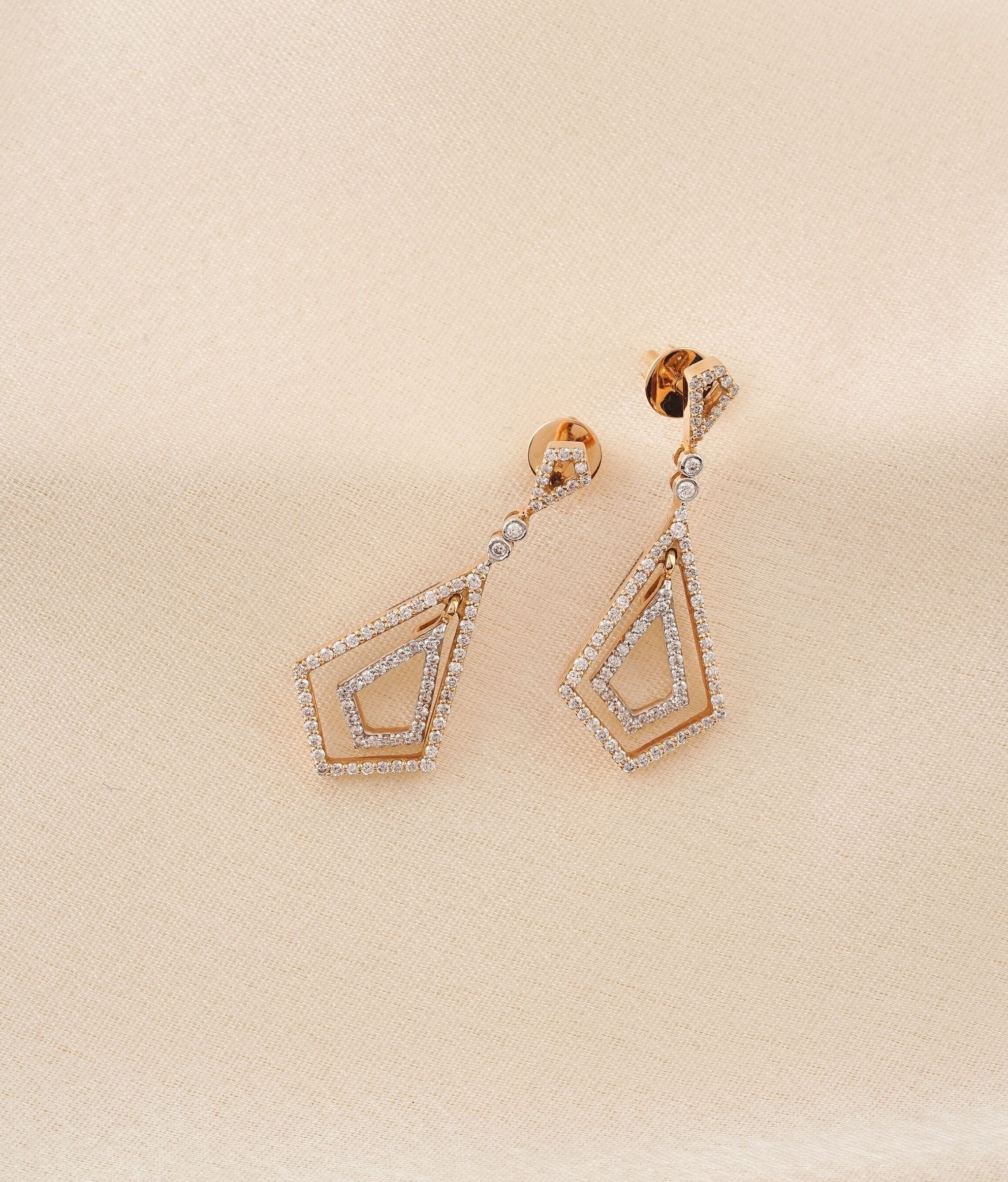 Trio White Gold & Diamond Earrings