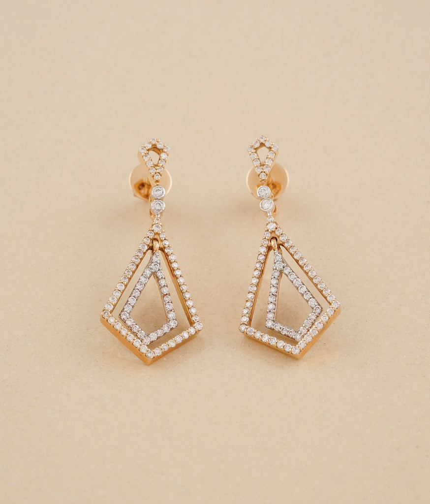 Trio White Gold & Diamond Earrings