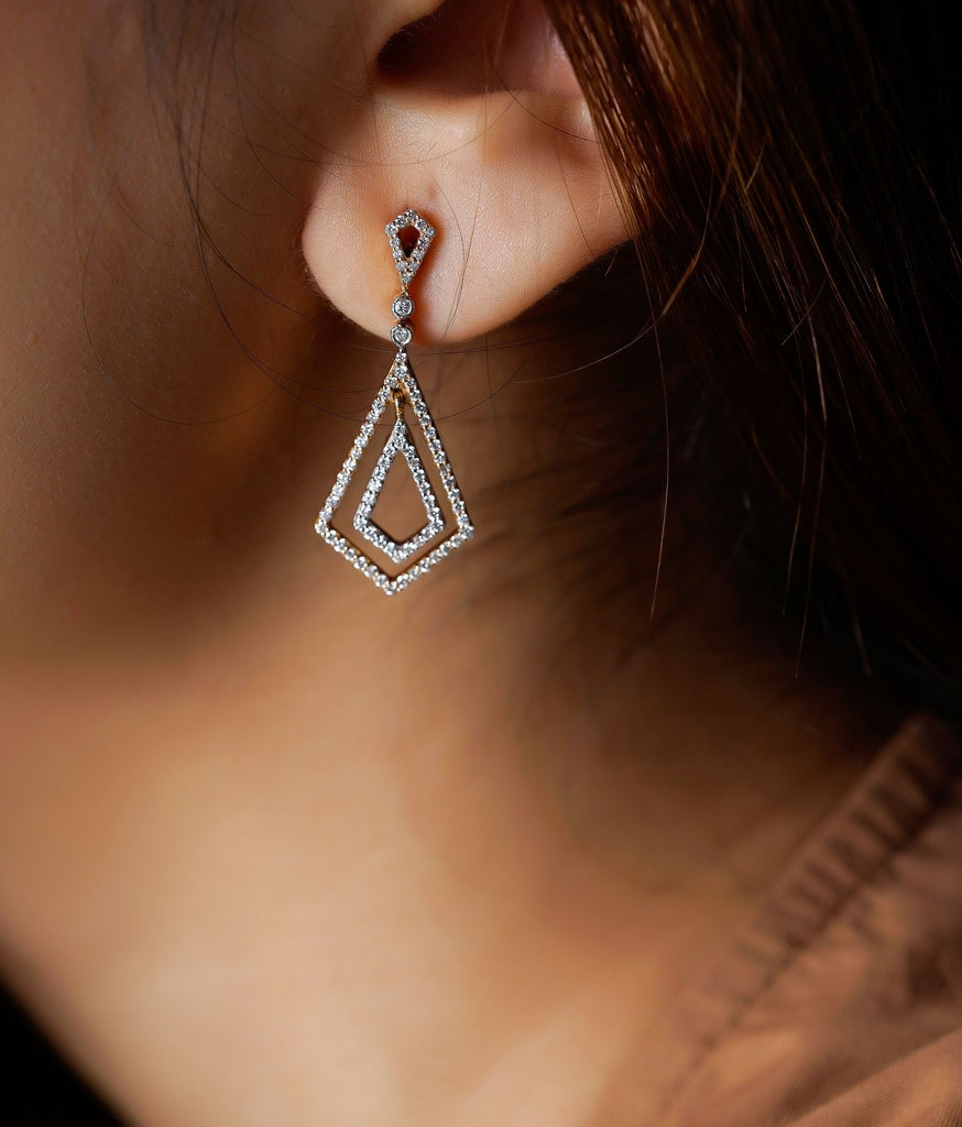 Trio White Gold & Diamond Earrings