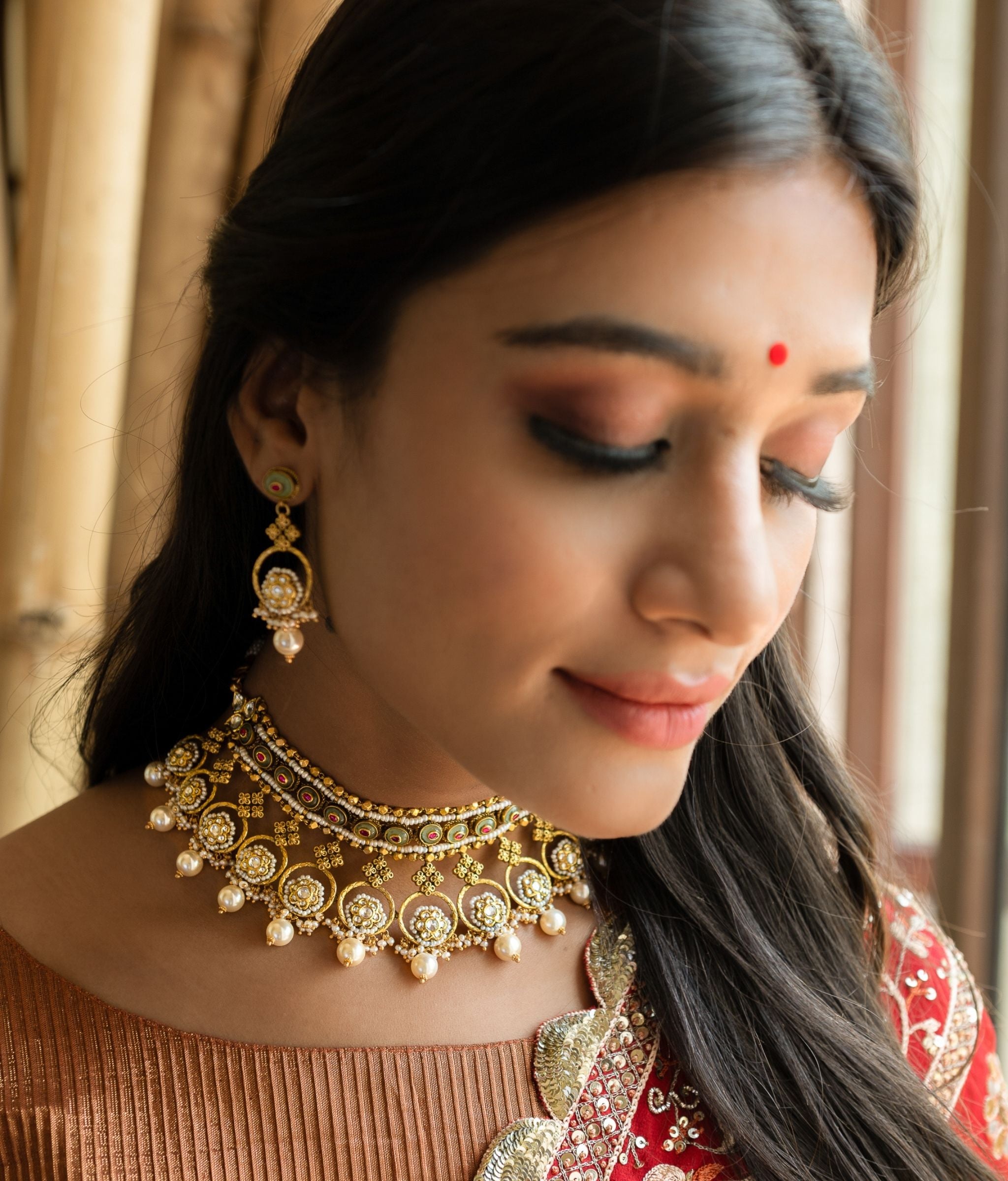 Urja 22K Gold Choker Necklace Set