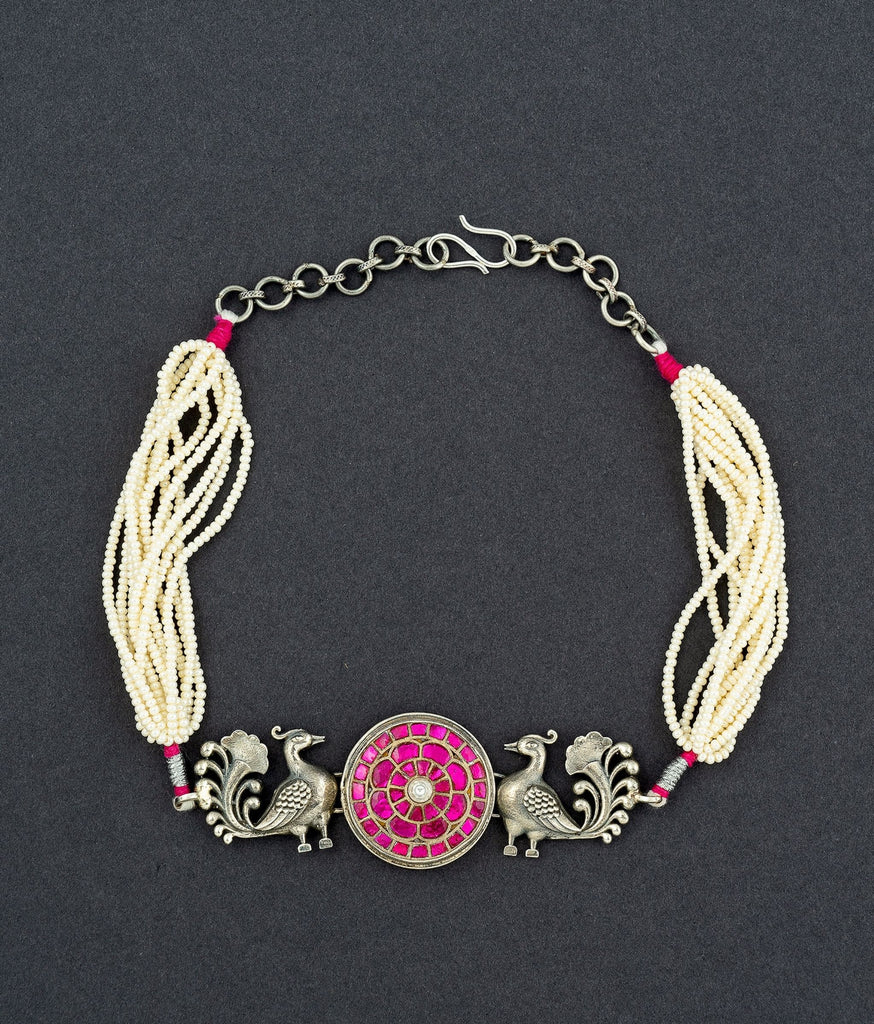 Chhavi Silver Necklace Set