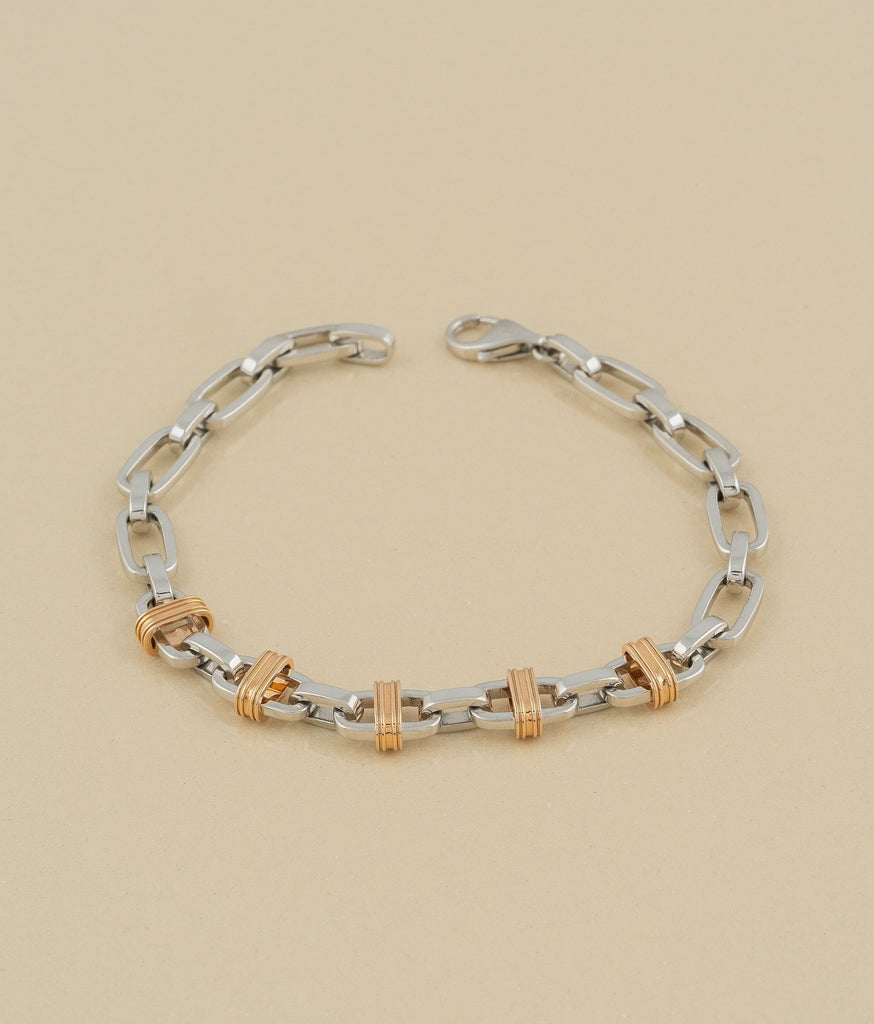 Gold Platinum Link Bracelet