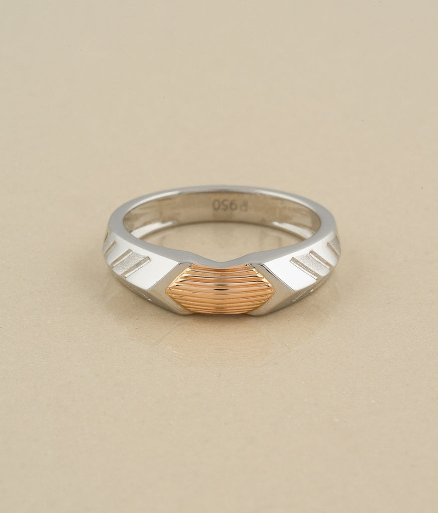 Art Deco Men's Gold & Platinum Ring