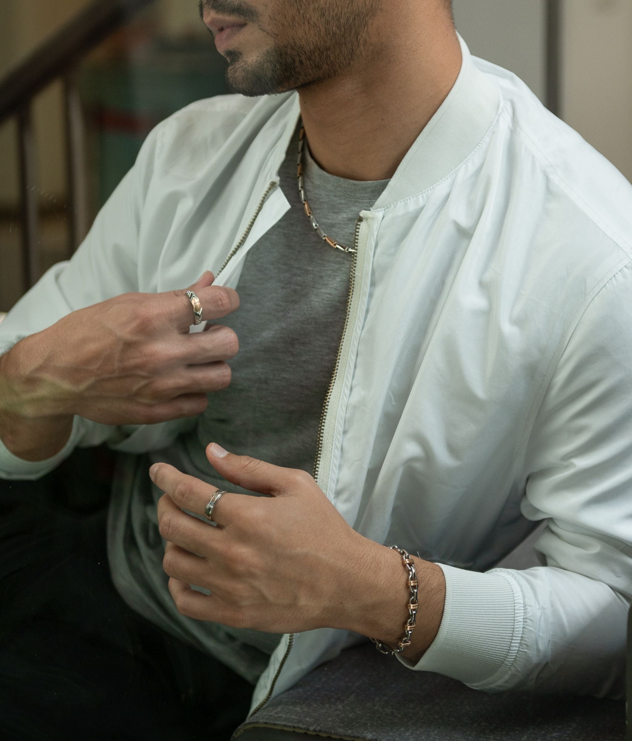 Art Deco Men's Gold & Platinum Ring