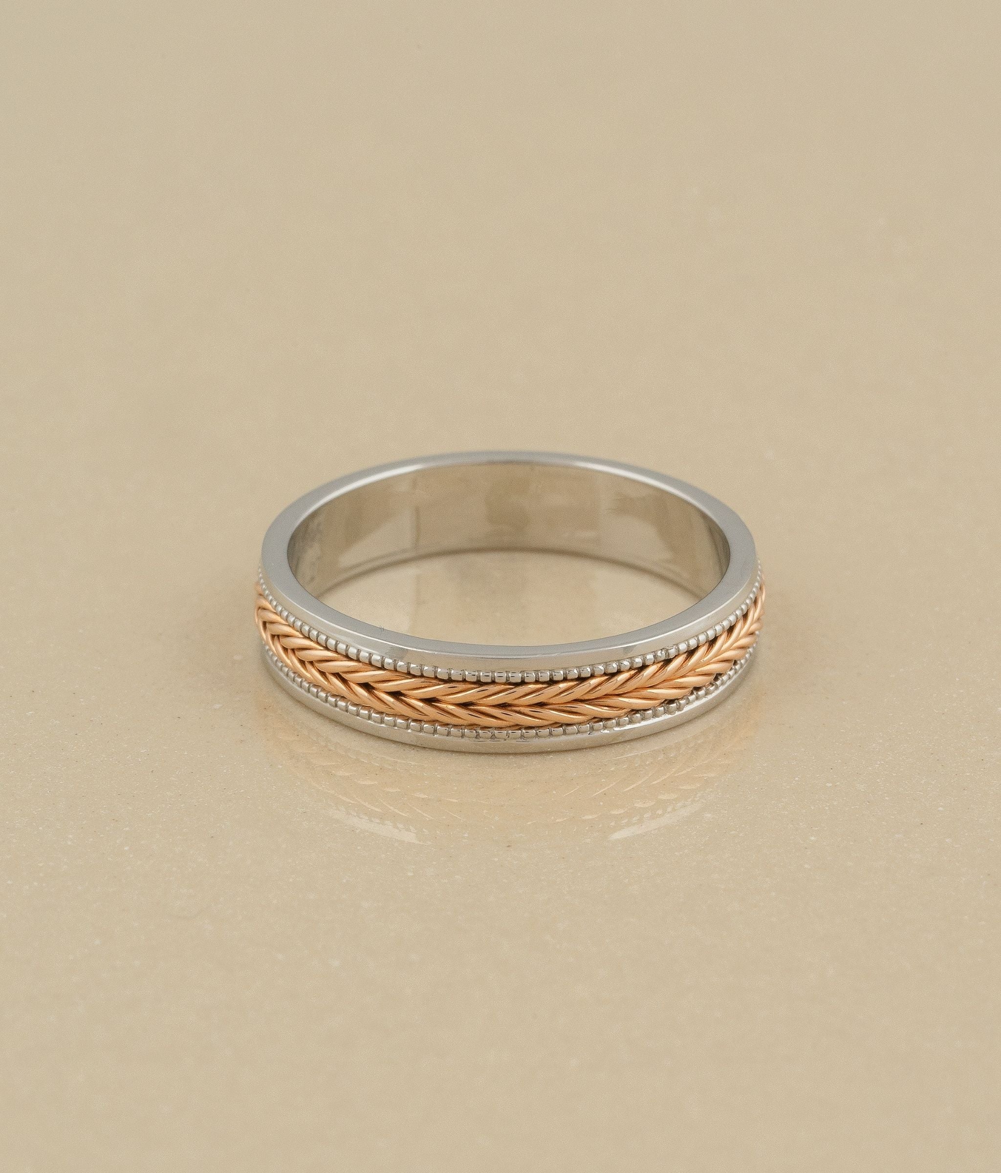 Dual Men's Gold & Platinum Ring