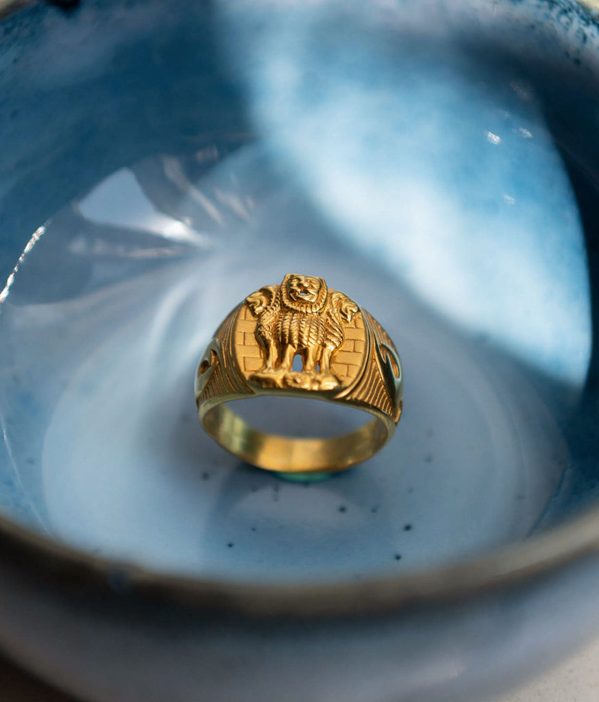 Rajasthan Gold Ring For Men