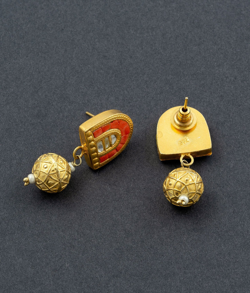 Jharokha Silver Earrings