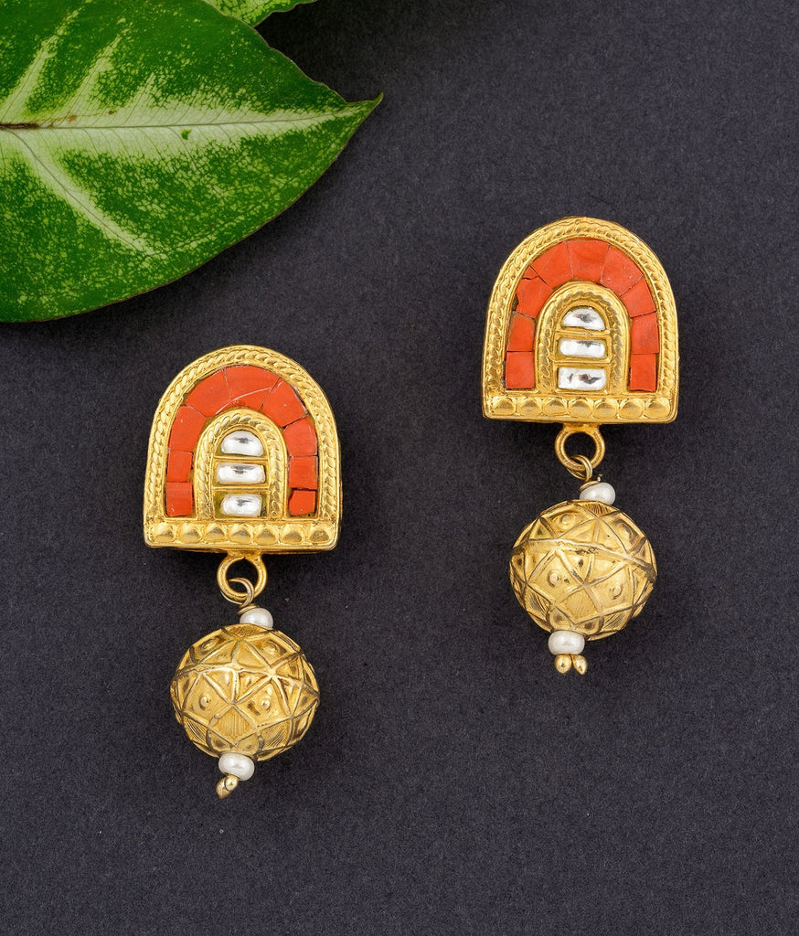 Jharokha Silver Earrings