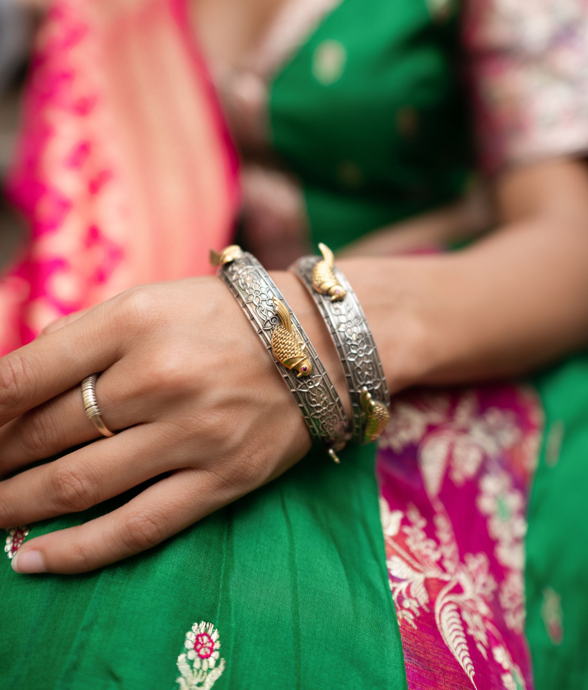 Paakshi 925 Silver Bangles
