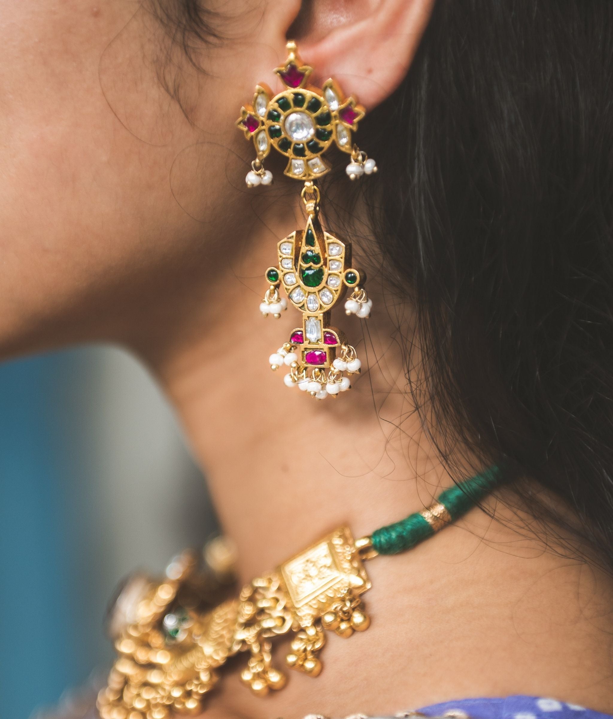 Pavitra Silver Earrings