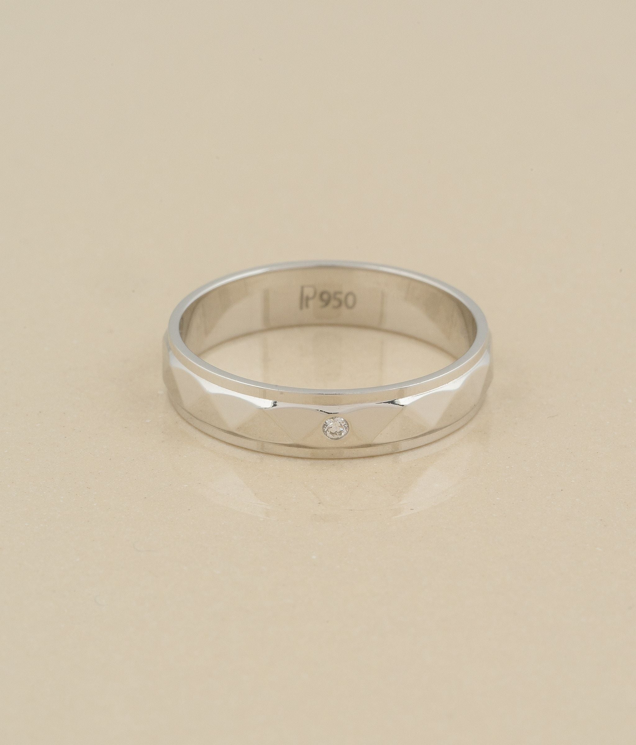 Love Band Platinum & Diamond Ring For Men