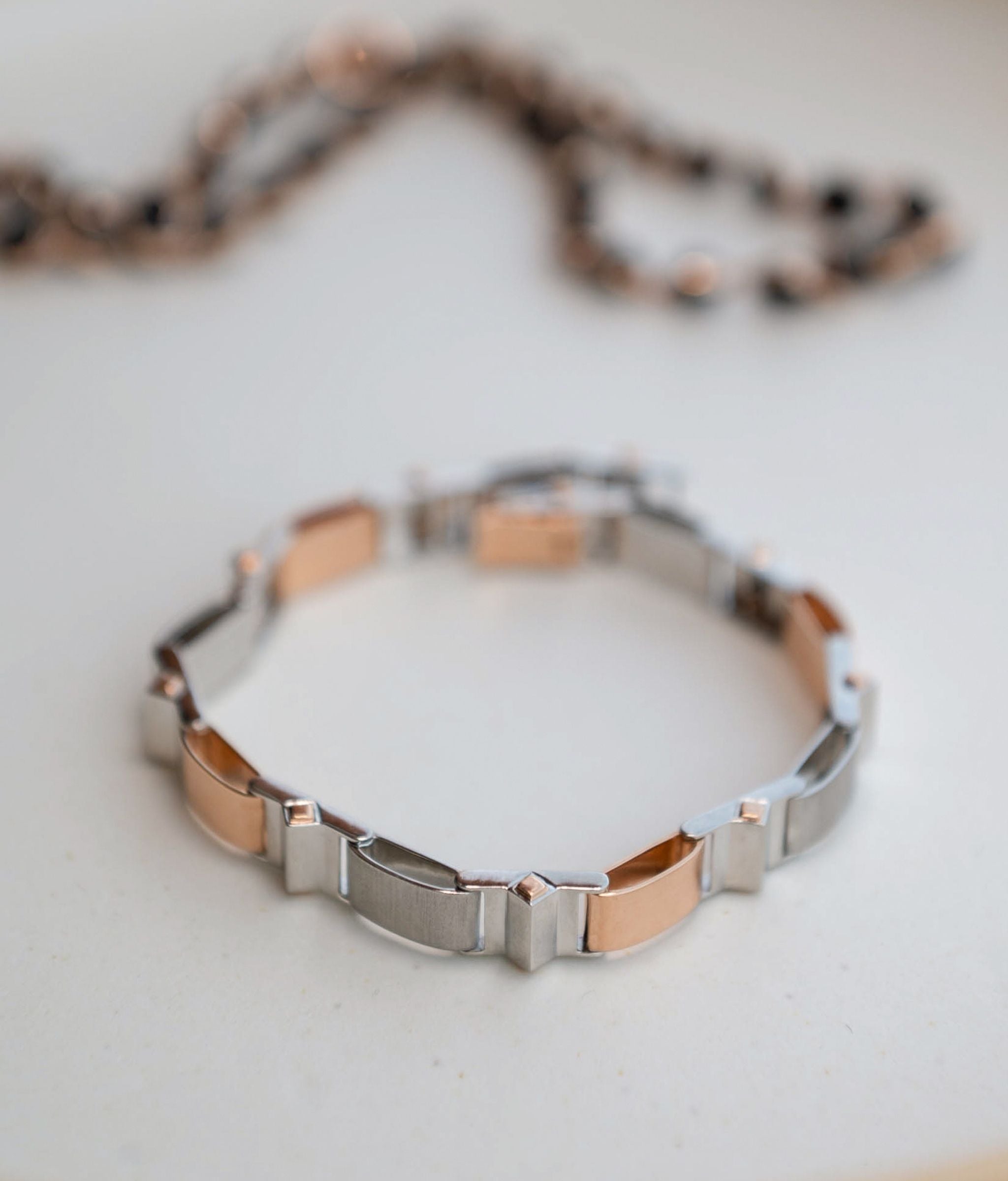 Geometry Gold & Platinum Bracelet For Men