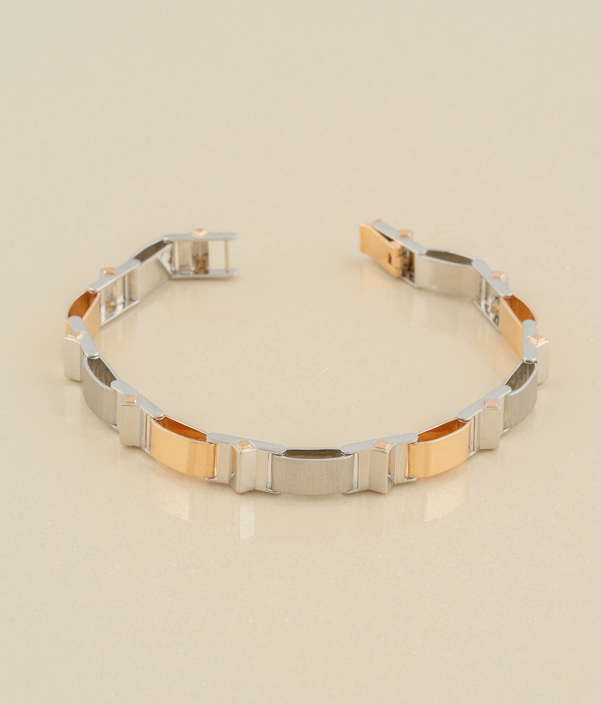 Geometry Gold & Platinum Bracelet For Men